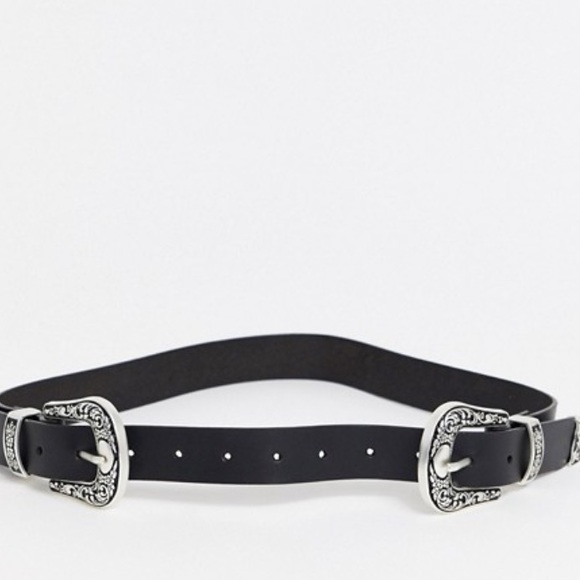 ASOS Accessories - ASOS leather double buckle western waist &hip belt